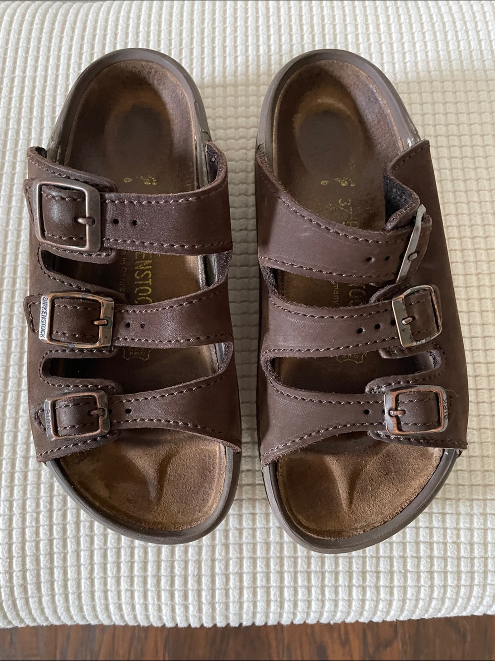 Birkenstock Florida Soft foot bed Triple-Buckle Women's Sandals Size 6/6.5